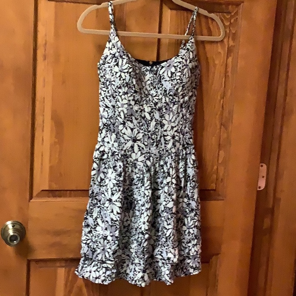 Black and White Floral Sundress
